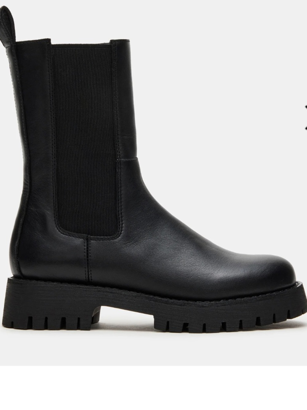 Steve Madden Women's Black Leather Combat Moto Boots